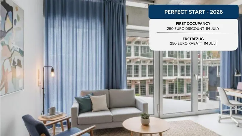 Mietrabatt - Erstbezug: 2-Zimmer Wohnung mit EBK & Balkon, 5 Min. zur U5 — photo 1